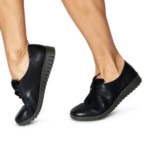 Dansko Libbie Leather Oxford Comfort Shoes Black Size 38/7.5-8